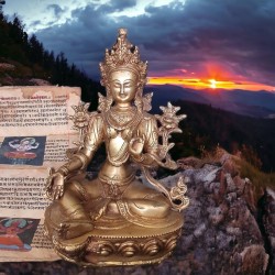 Statue de Tara verte Gold